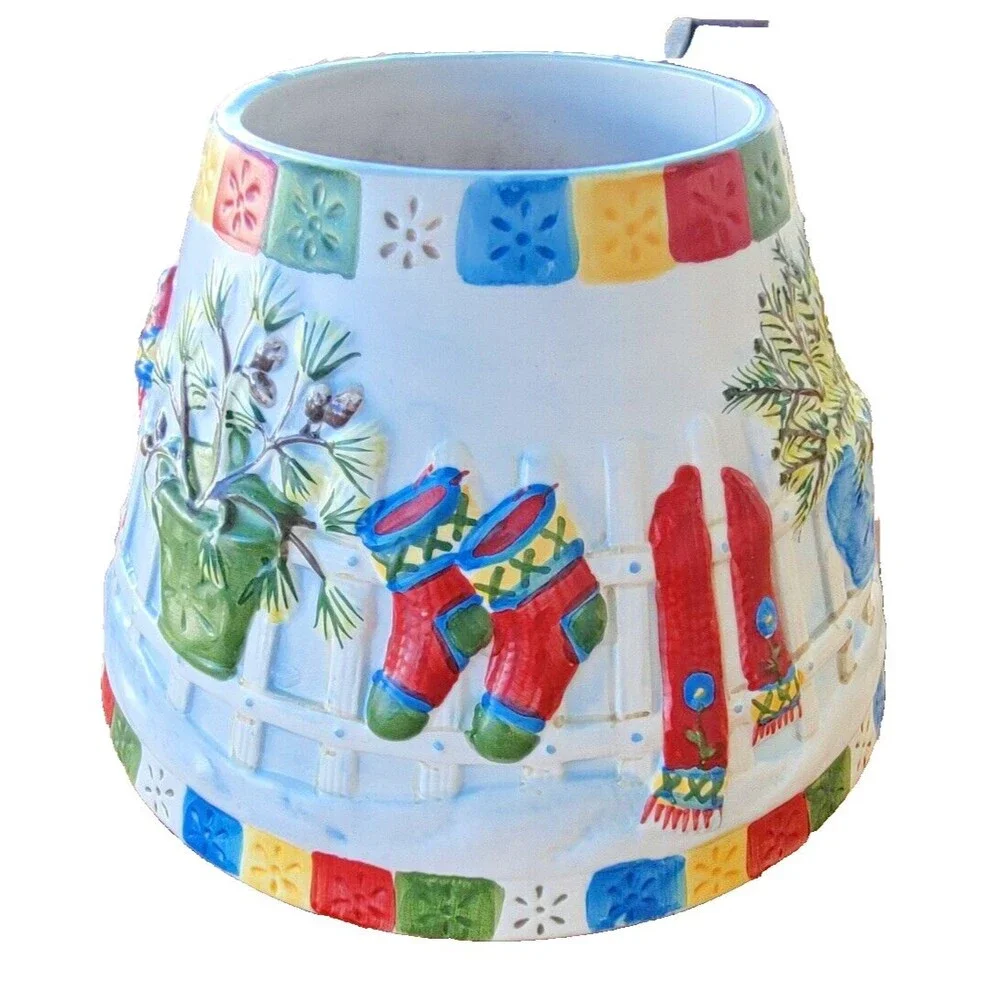 Yankee Candle - Christmas Winter- theme Design - Large Jar Shade Topper